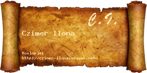 Czimer Ilona névjegykártya