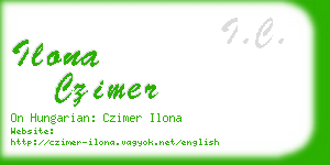 ilona czimer business card